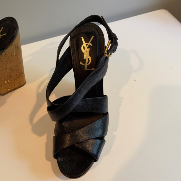 YSL Black Wedge Size 39 - Picture 5 of 6